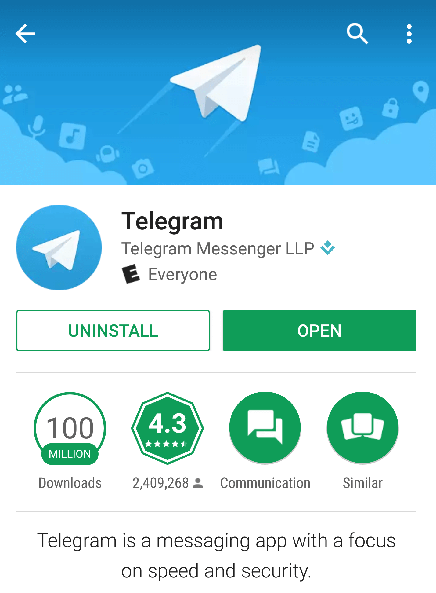 download the new for android Telegram 4.8.7