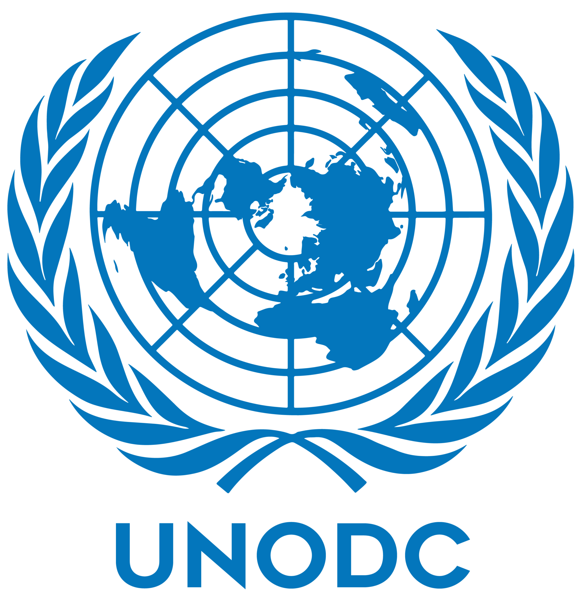 United Nations Office on Drugs and Crime logo in blue.