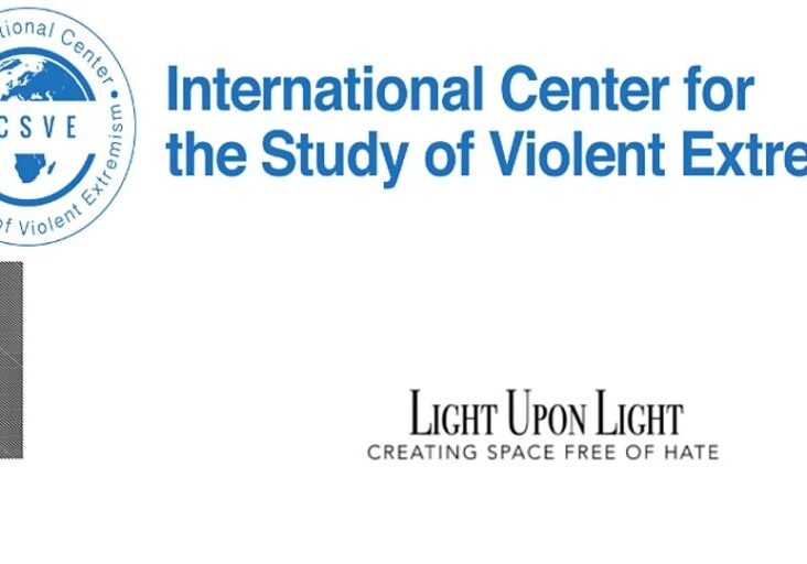 Logo of the International Center for the Study of Violent Extremism and Light Upon Light Foundation.